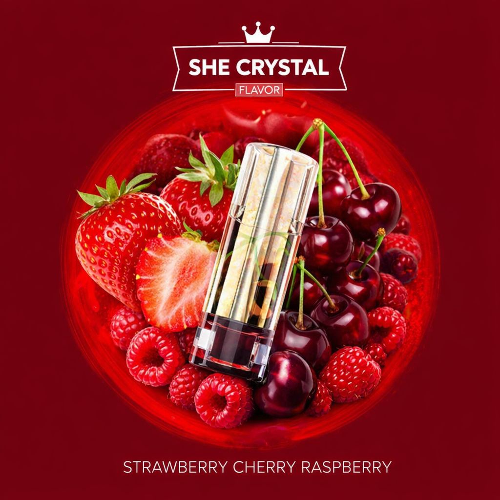 SKE Crystal Plus Replacement Pods ZERO – Strawberry Cherry Raspberry