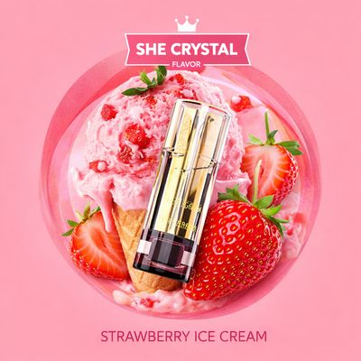 SKE Crystal Plus Replacement Pods ZERO – Strawberry Ice Cream