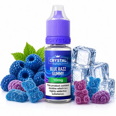 Crystal Nic Salts - Blue Razz Gummy - 10ml