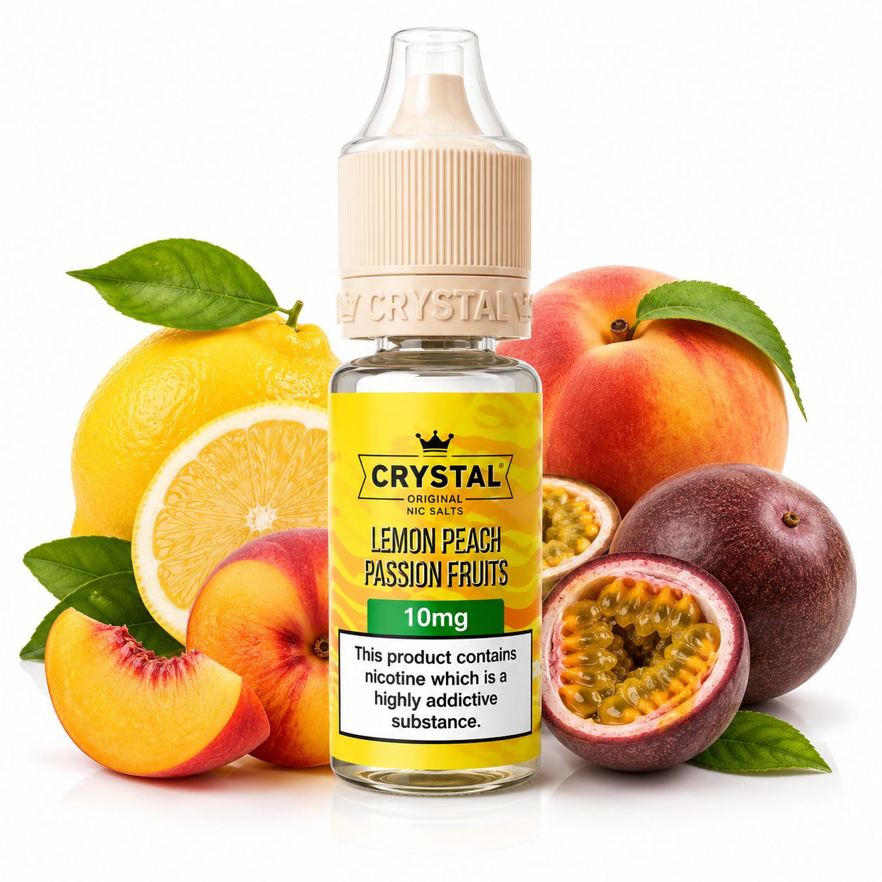 Crystal Nic Salts - Lemon Peach Passion Fruits - 10ml