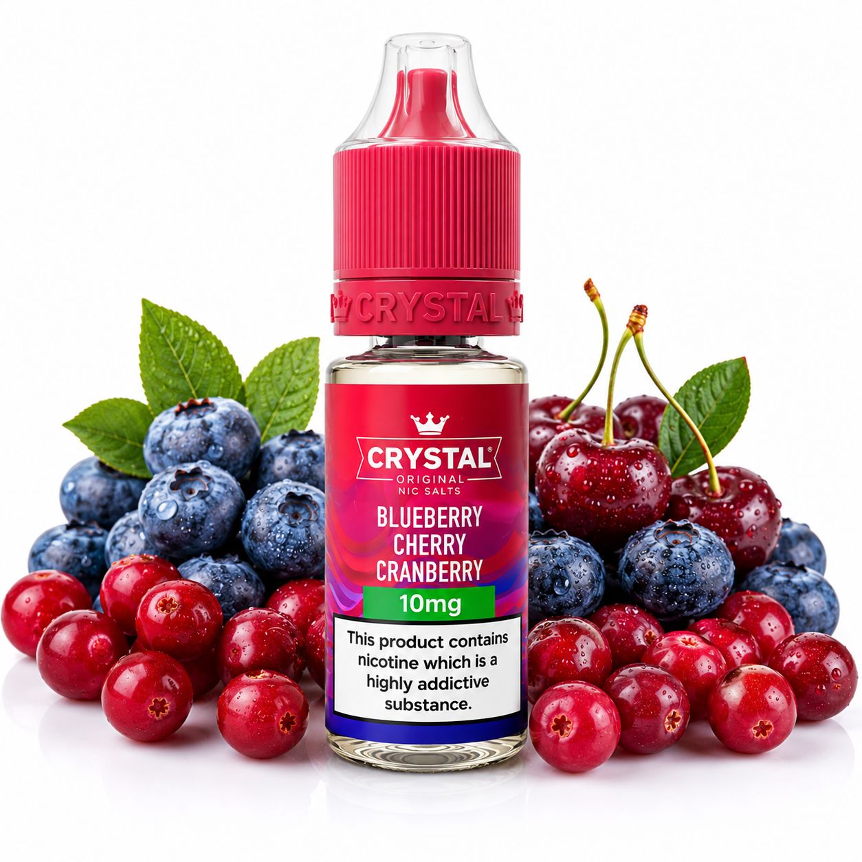 Crystal Nic Salts - Blueberry Cherry Cranberry - 10ml
