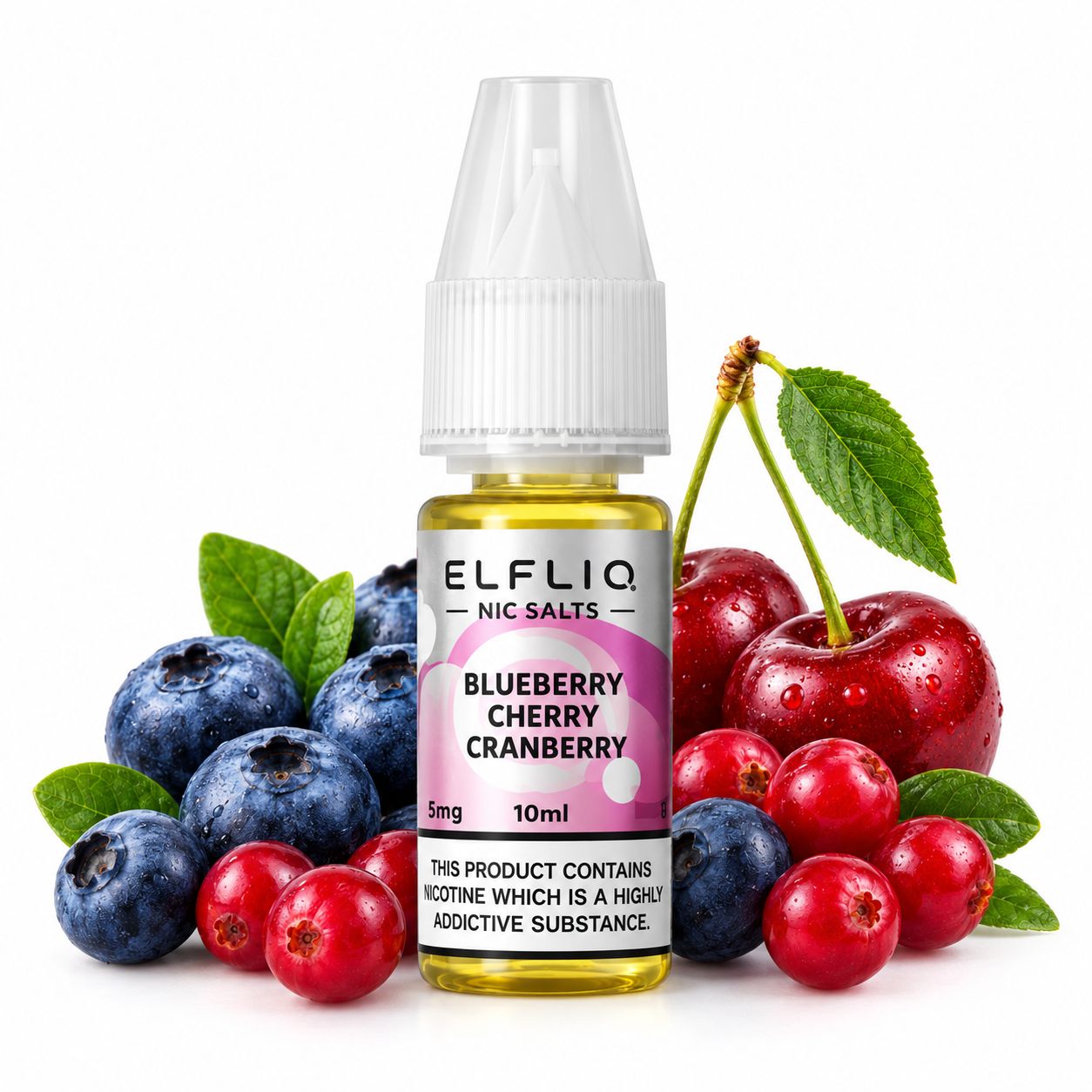 ELFBAR ELFLIQ Blueberry Cherry Cranberry Nic Salts - 10ml