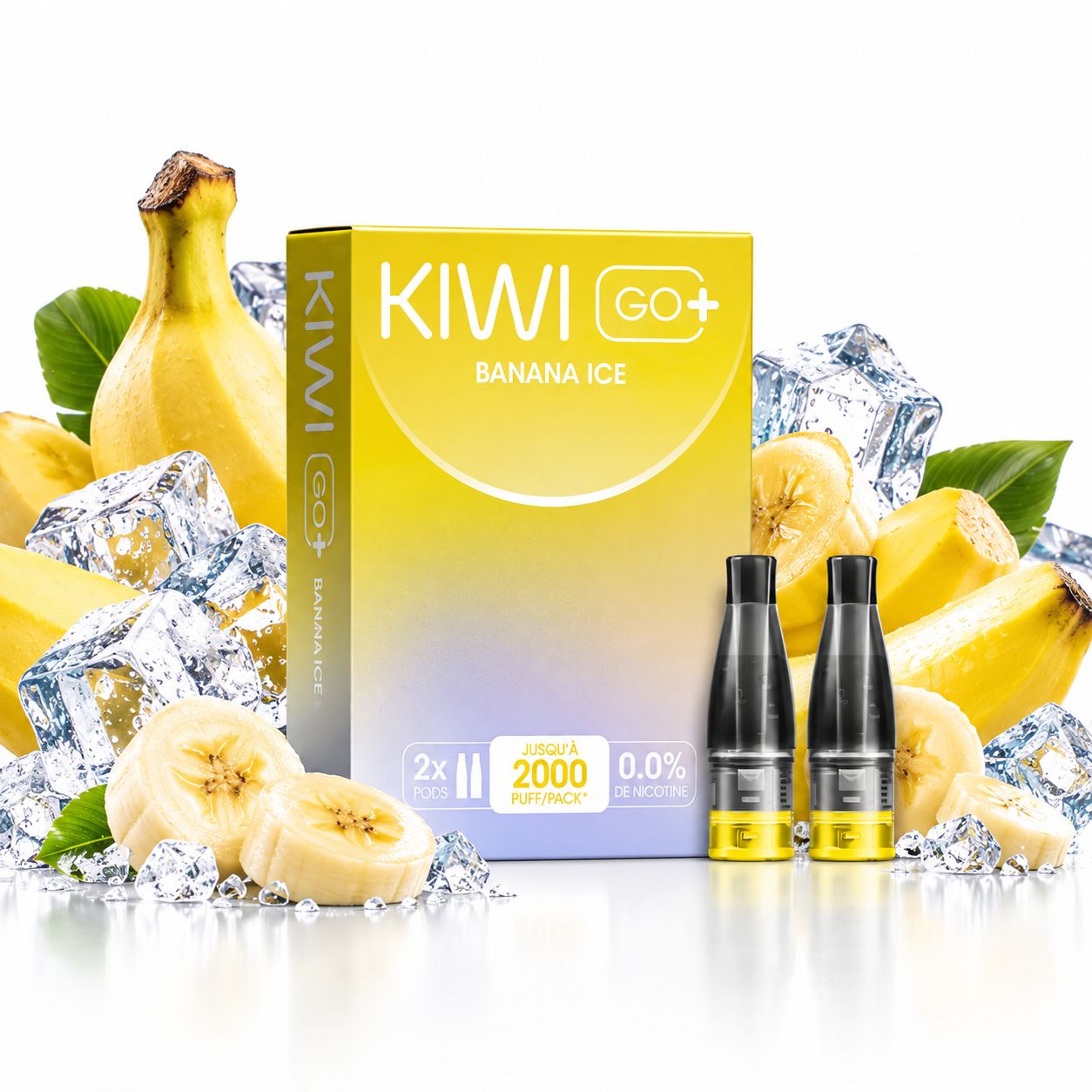 KIWI GO+ Prefilled Pods 2PCS 0mg – Banana Ice