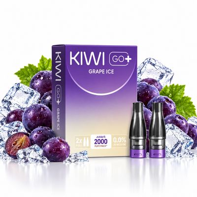 KIWI GO+ Prefilled Pods 2PCS 0mg – Grape Ice KIWI GO+ Prefilled Pods 2PCS 0mg – Grape Ice
