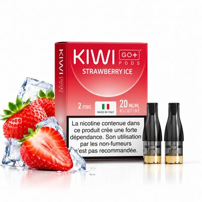 KIWI GO+ Prefilled Pods 2PCS 20mg – Strawberry Ice KIWI GO+ Prefilled Pods 2PCS 20mg – Strawberry Ice