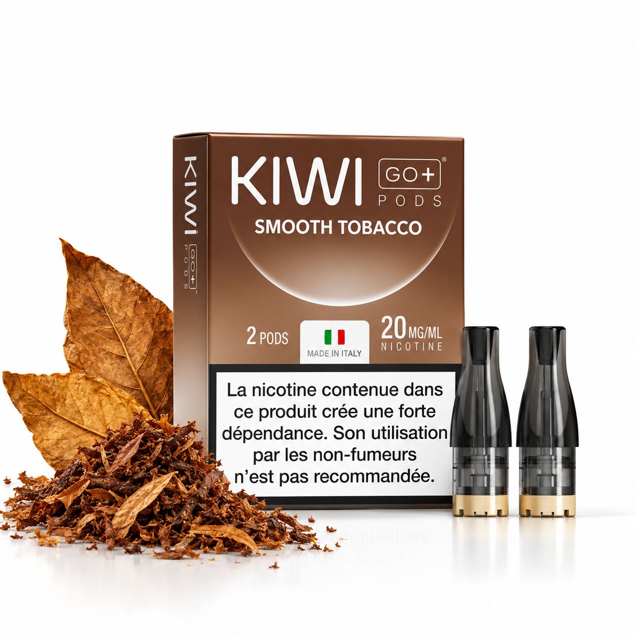 KIWI GO+ Prefilled Pods 2PCS 20mg – Smooth Tobacco