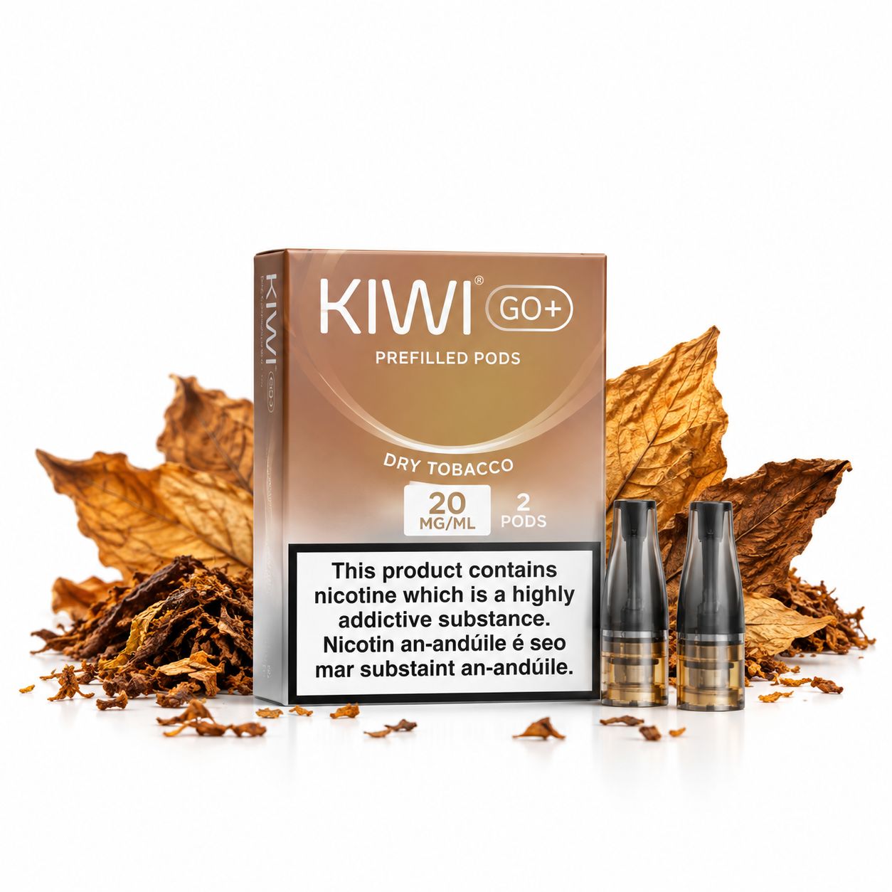 KIWI GO+ Prefilled Pods 2PCS 20mg – Dry Tobacco