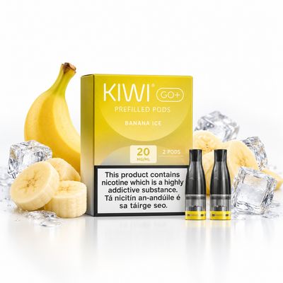 KIWI GO+ Prefilled Pods 2PCS 20mg – Banana Ice KIWI GO+ Prefilled Pods 2PCS 20mg – Banana Ice