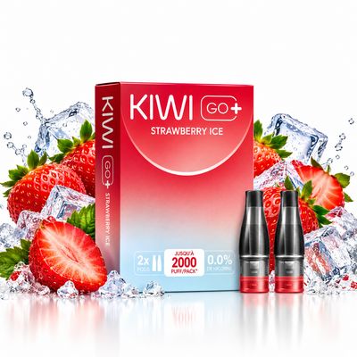 KIWI GO+ Prefilled Pods 2PCS 0mg – Strawberry Ice KIWI GO+ Prefilled Pods 2PCS 0mg – Strawberry Ice