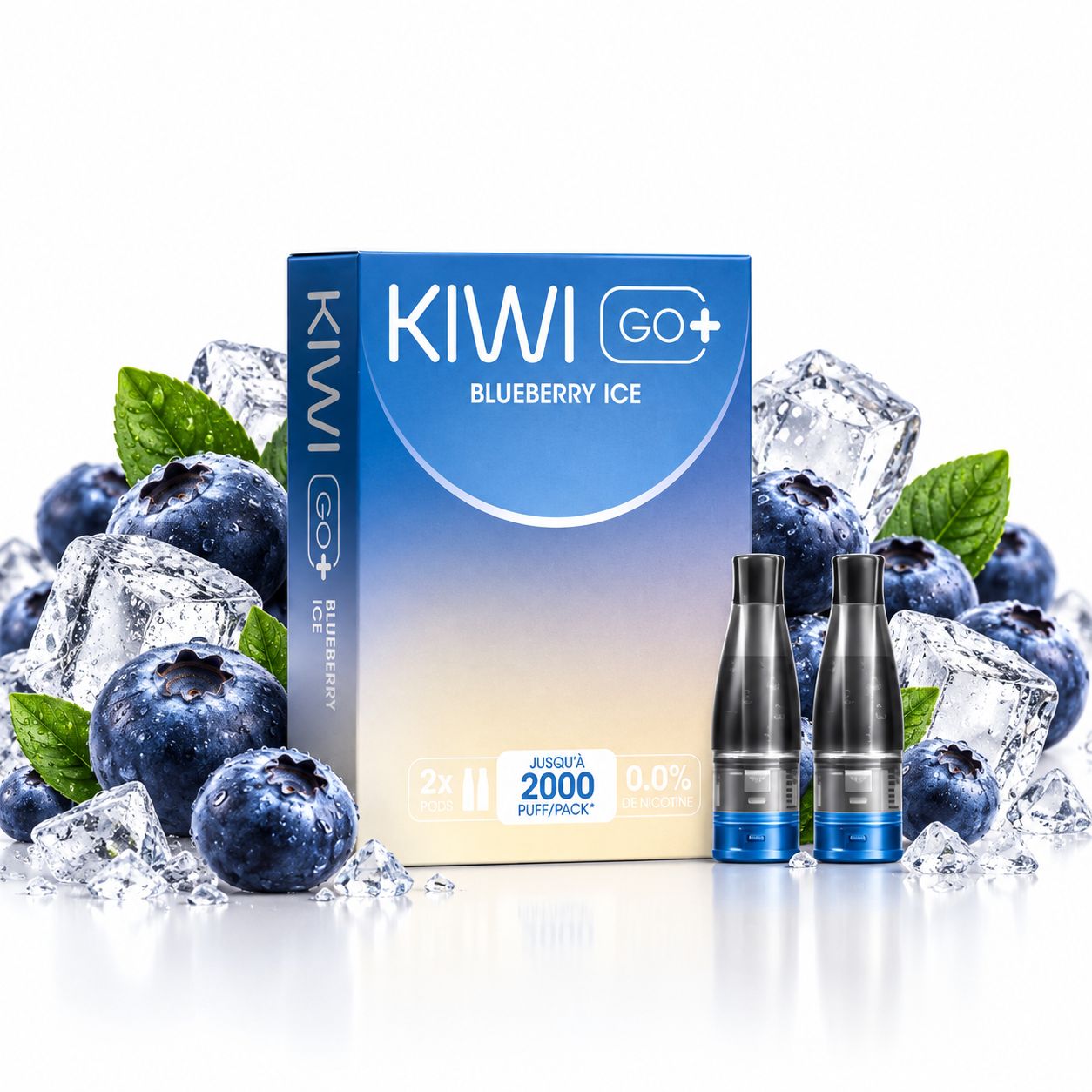 KIWI GO+ Prefilled Pods 2PCS 0mg – Blueberry Ice