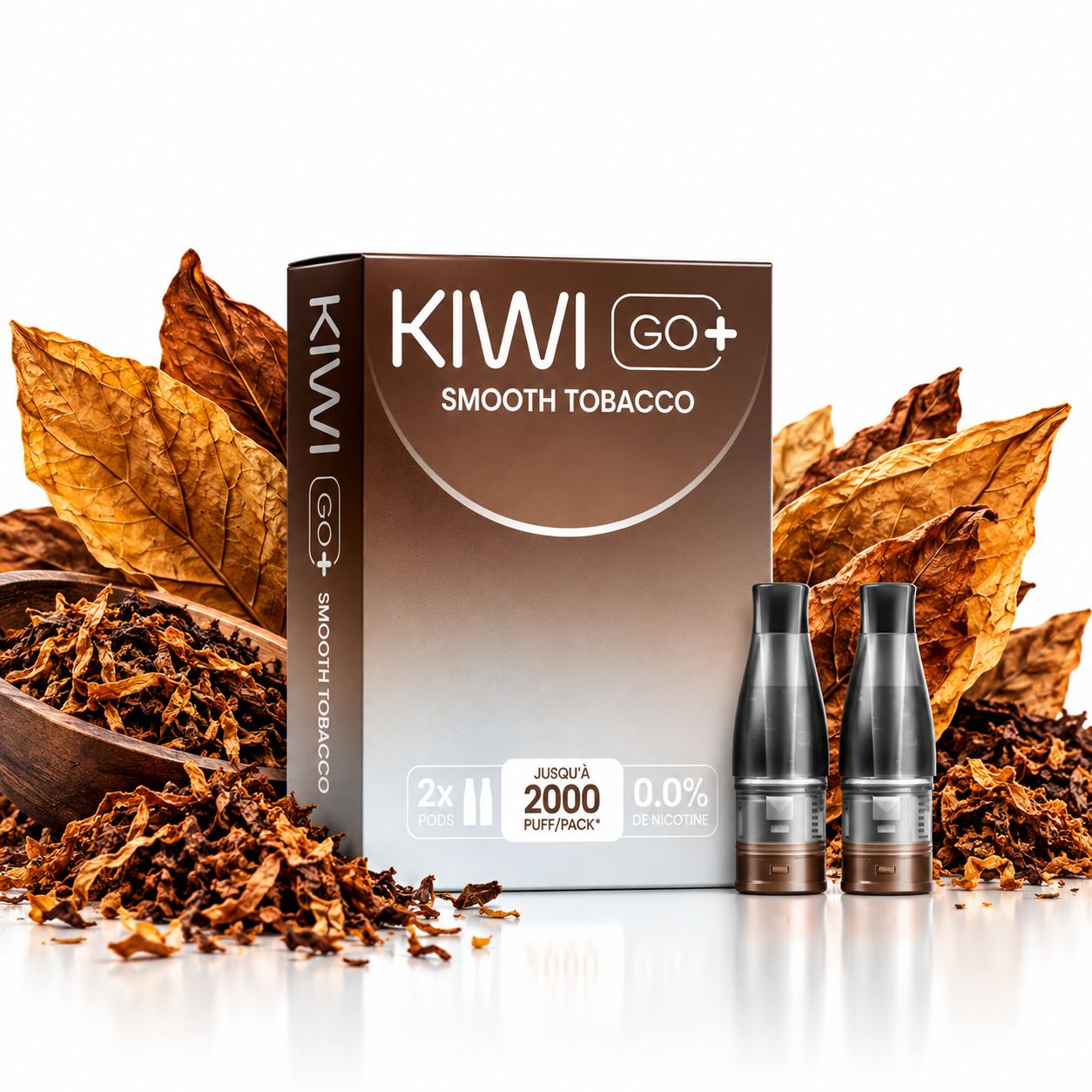 KIWI GO+ Prefilled Pods 2PCS 0mg – Smooth Tobacco