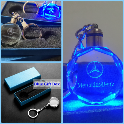 Kristall 3D Schlüsselanhänger Auto Logo M.Benz