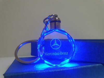 Kristall 3D Schlüsselanhänger Auto Logo M.Benz