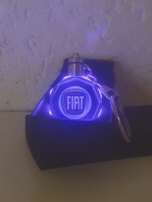 Kristall 3D Schlüsselanhänger Auto Logo Fiat