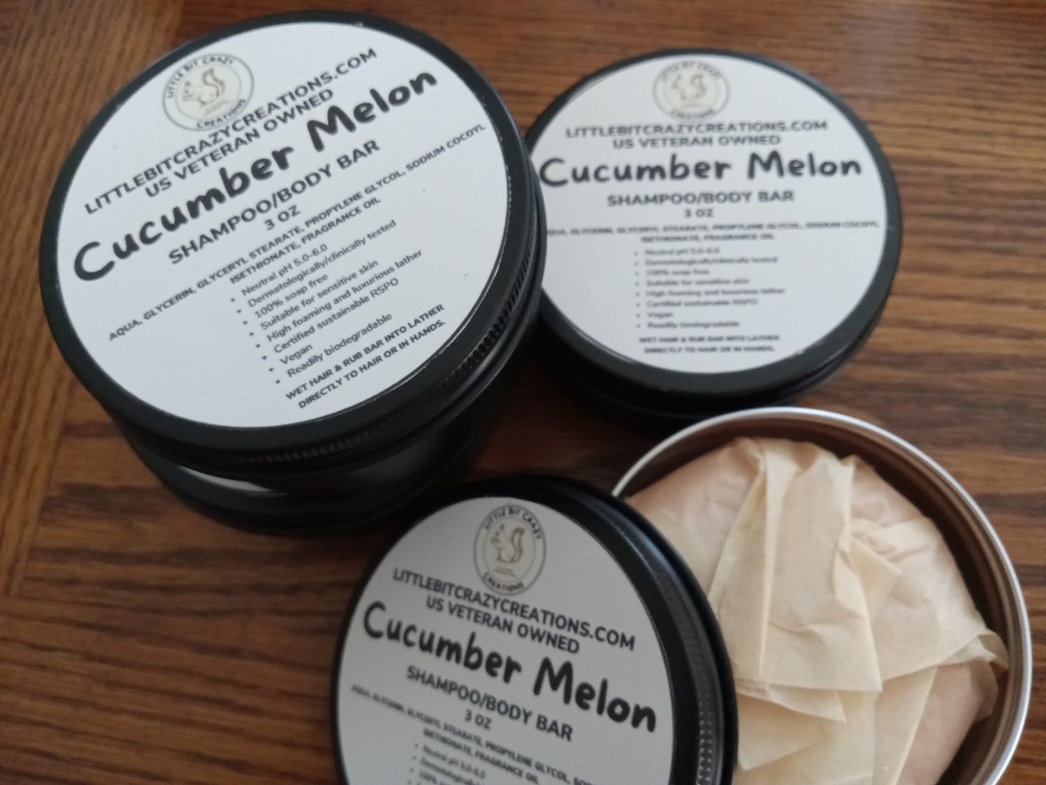 3oz Cucumber Melon Shampoo/Body Bar
