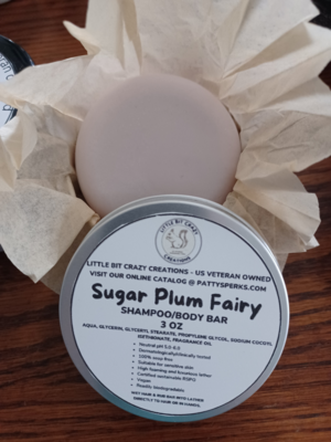 3oz SUGAR PLUM FAIRY SHAMPOO/BODY BAR