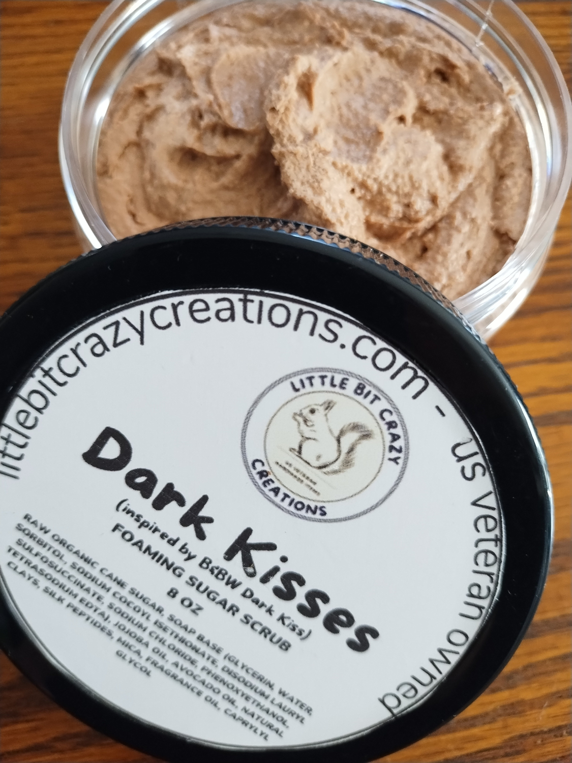 8oz DARK KISSES FOAMING SUGAR SCRUB