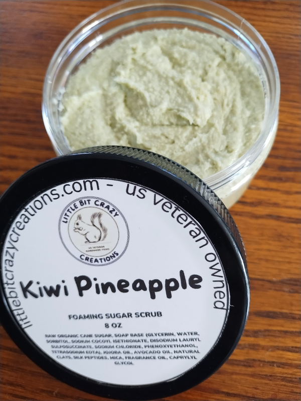8oz Kiwi Pineapple Foaming Sugar Scrub