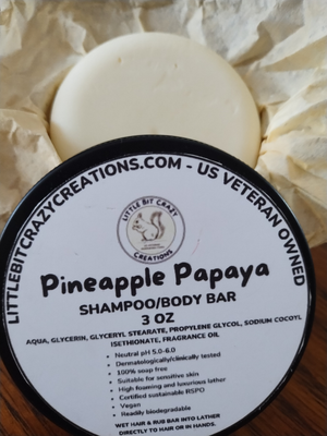 3oz PINEAPPLE PAPAYA SHAMPOO/BODY BAR