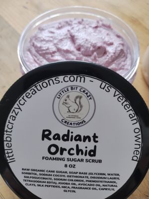 8oz RADIANT ORCHID FOAMING SUGAR SCRUB