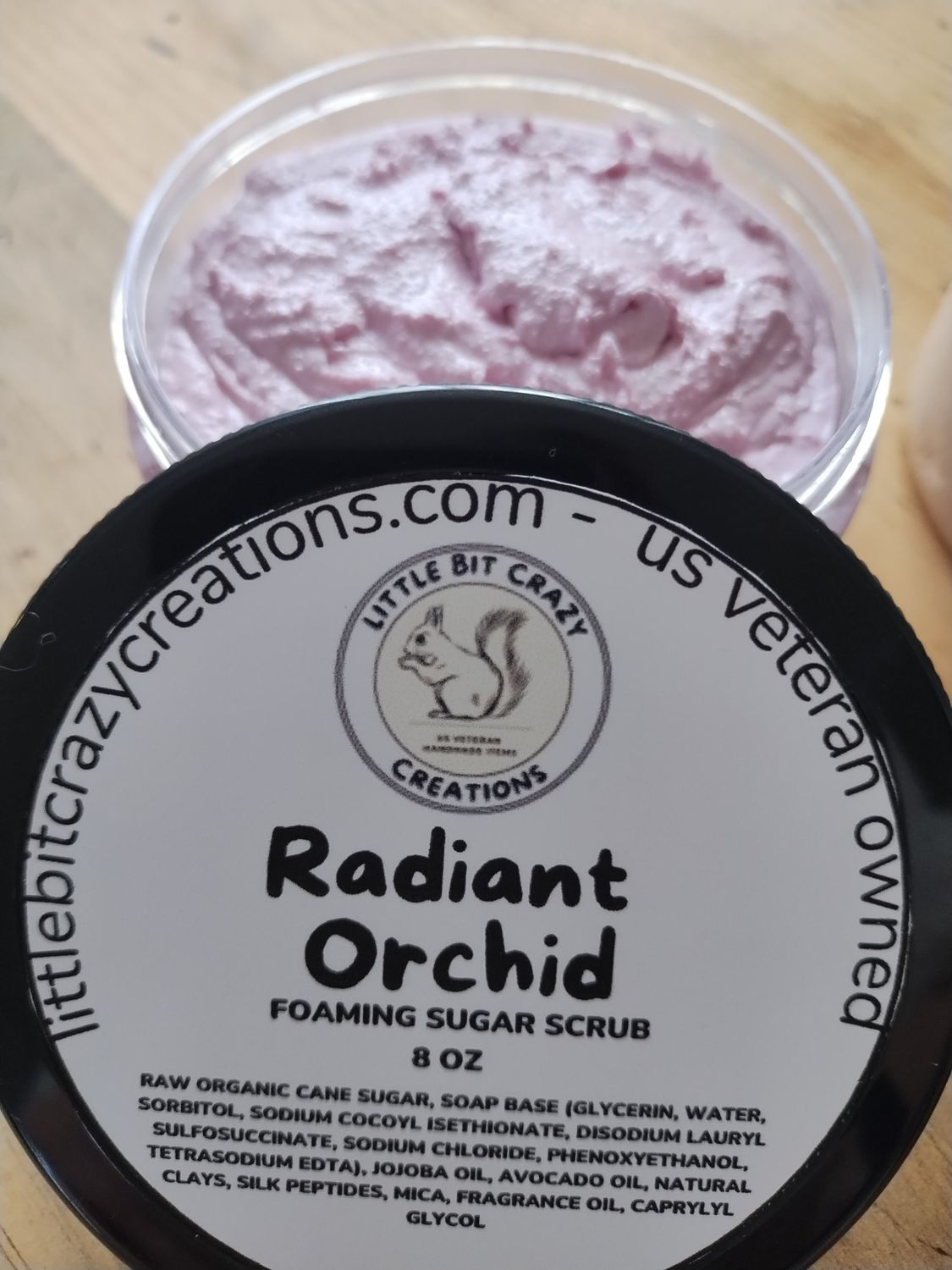 8oz RADIANT ORCHID FOAMING SUGAR SCRUB