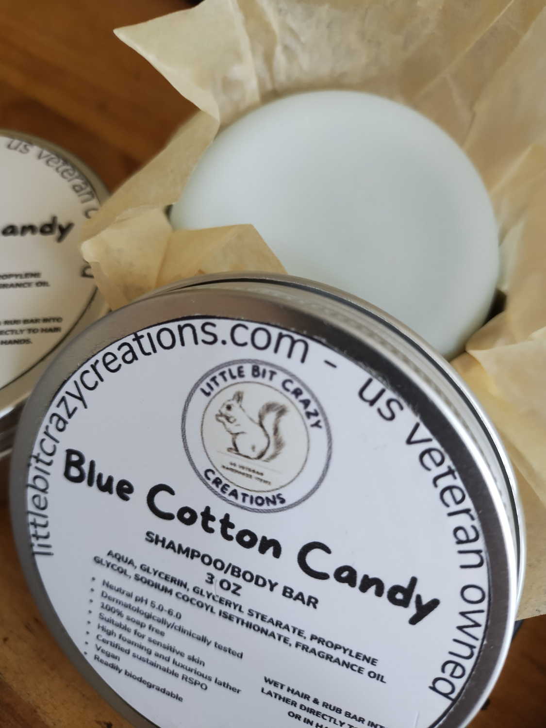 3oz Blue Cotton Candy Shampoo/Body Bar
