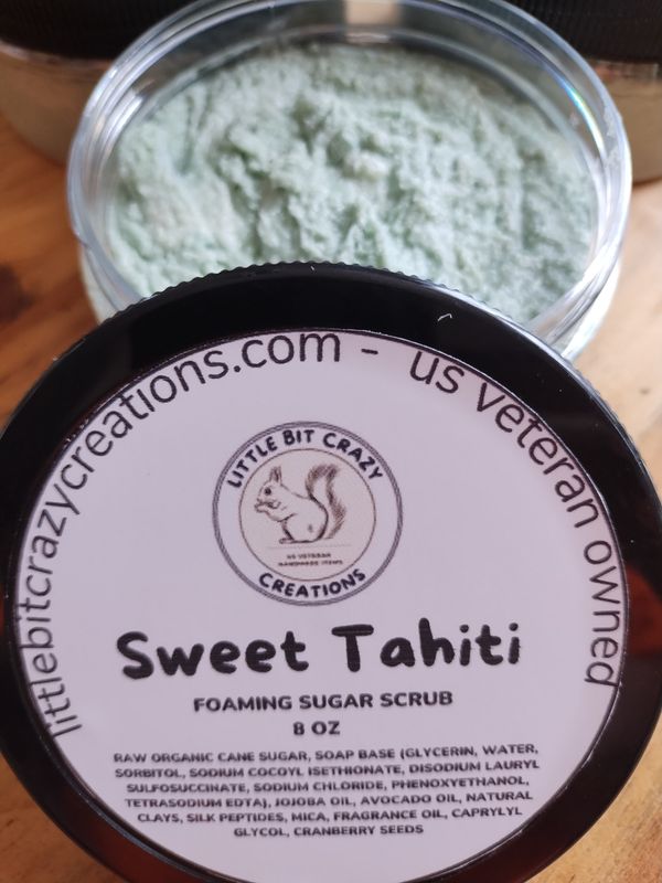 8oz SWEET TAHITI FOAMING SUGAR SCRUB
