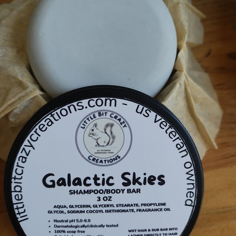 3oz Galactic Skies Shampoo/Body Bar