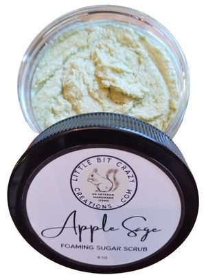 8oz APPLE SAGE FOAMING SUGAR SCRUB