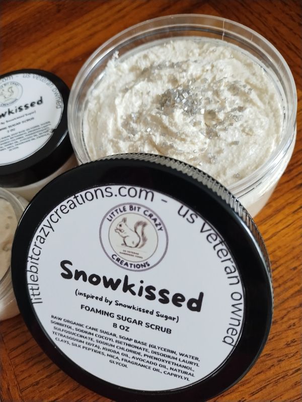 8oz SNOWKISSED FOAMING SUGAR SCRUB