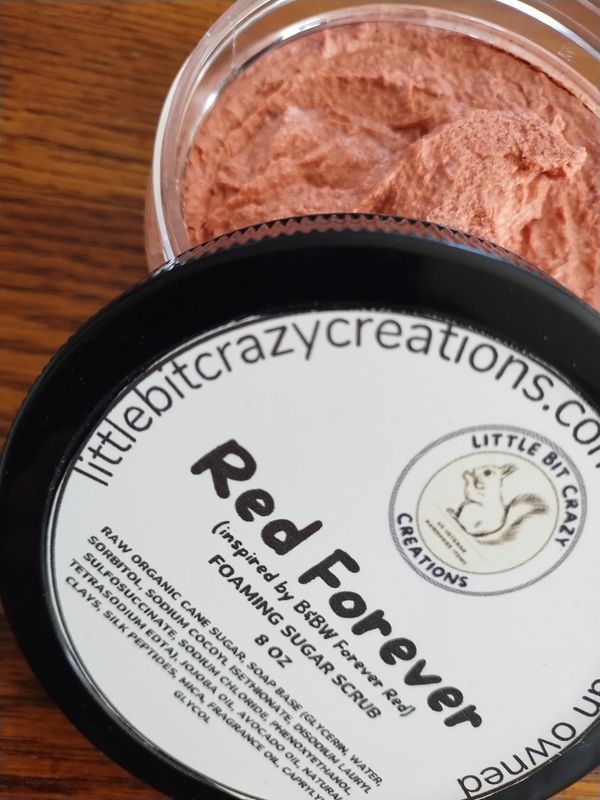 8oz RED FOREVER FOAMING SUGAR SCRUB
