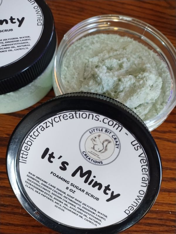 8oz IT'S MINTY FOAMING SUGAR SCRUB