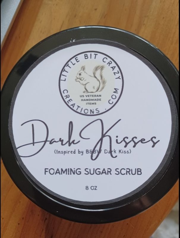 8oz DARK KISSES FOAMING SUGAR SCRUB 8oz DARK KISSES FOAMING SUGAR SCRUB