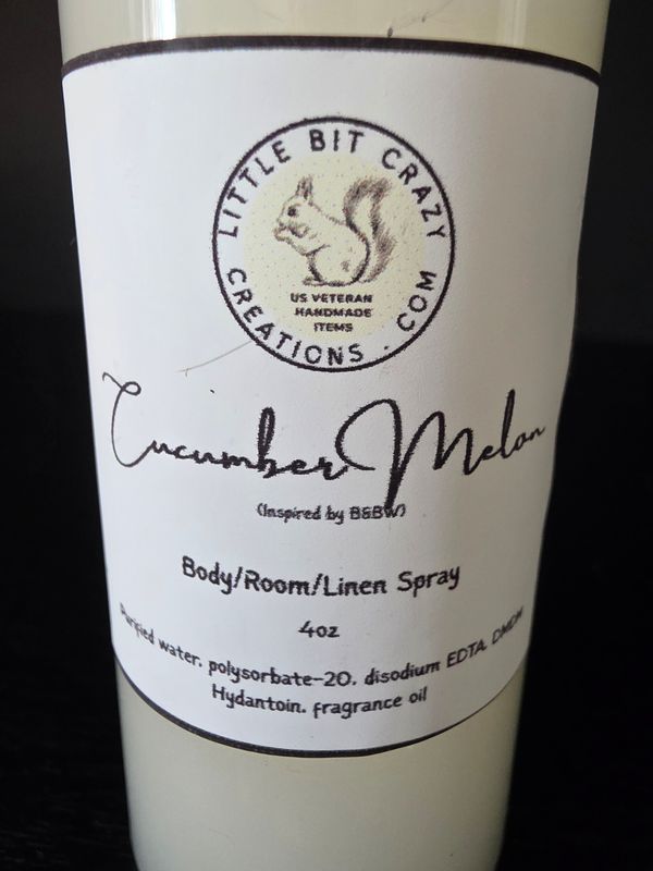4oz CUCUMBER MELON Body/Room/Linen Spray