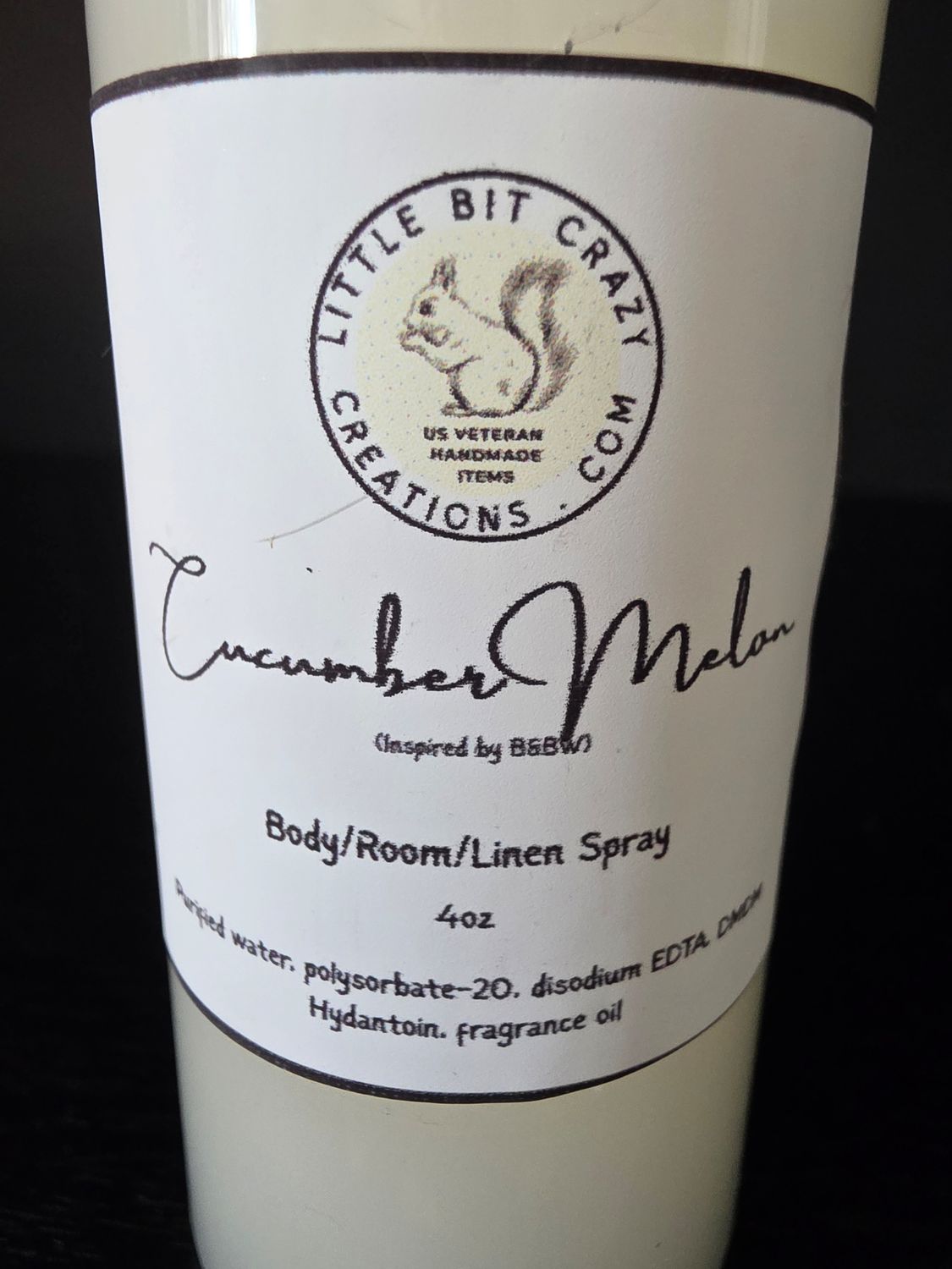 4oz CUCUMBER MELON Body/Room/Linen Spray