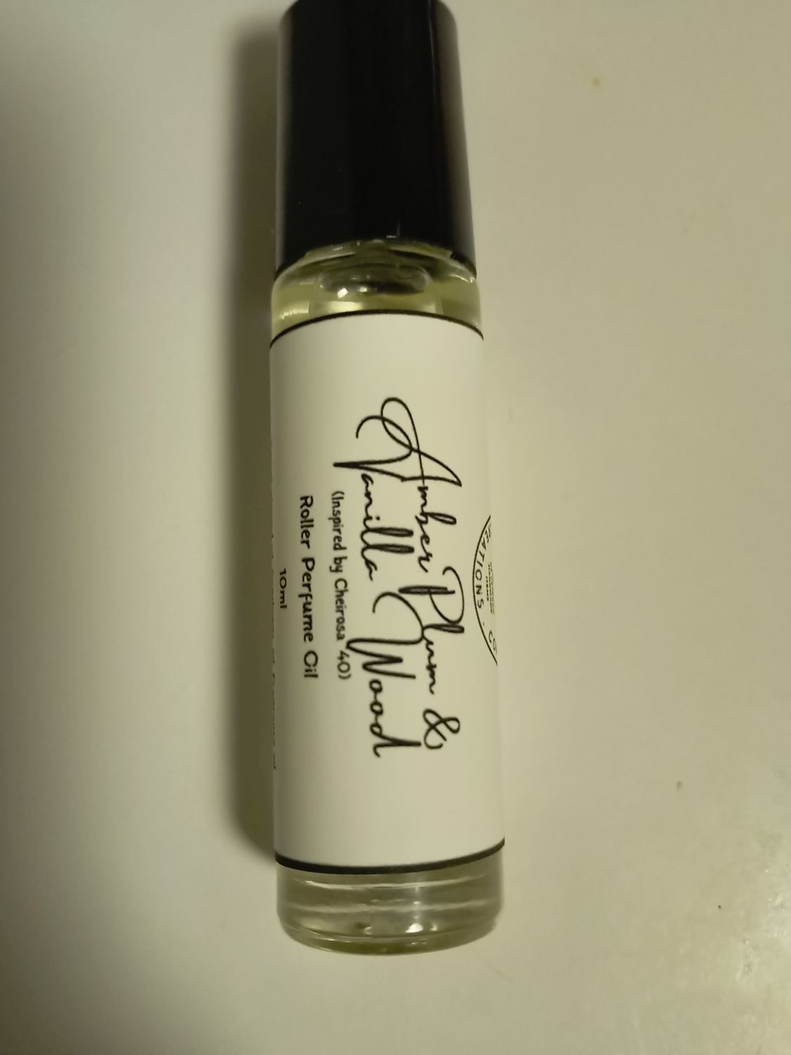 10ml AMBER PLUM &amp; VANILLA WOOD Roller Perfume Oil 