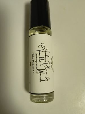 10ml AMBER PLUM &amp; VANILLA WOOD Roller Perfume Oil 