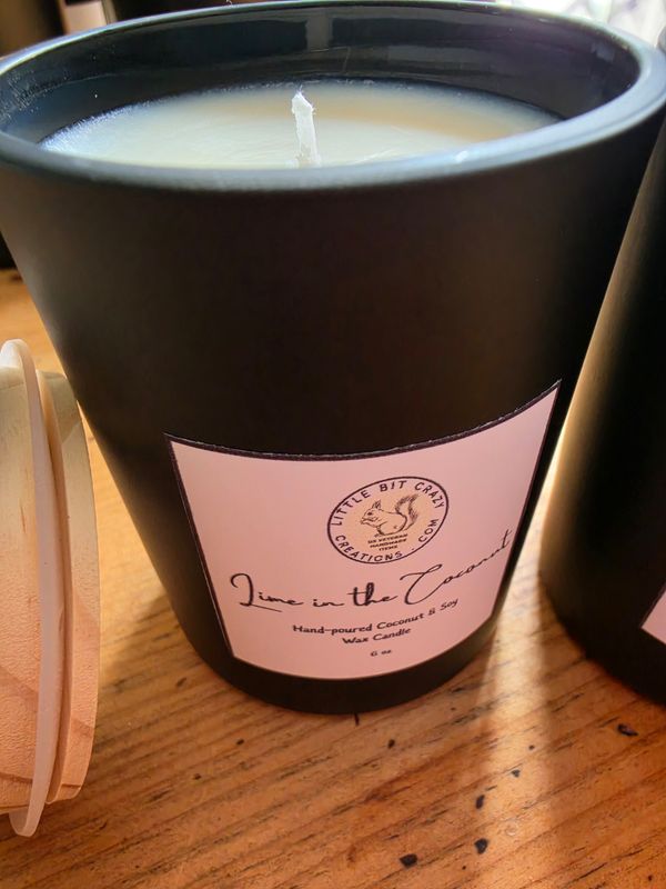 6 oz LIME IN THE COCONUT Hand Poured Coconut &amp; Soy Wax Candle