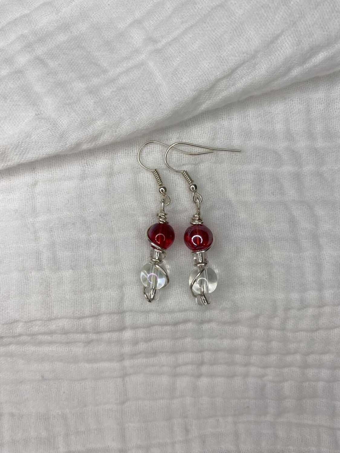 Glowing Wrapped Glass Earrings