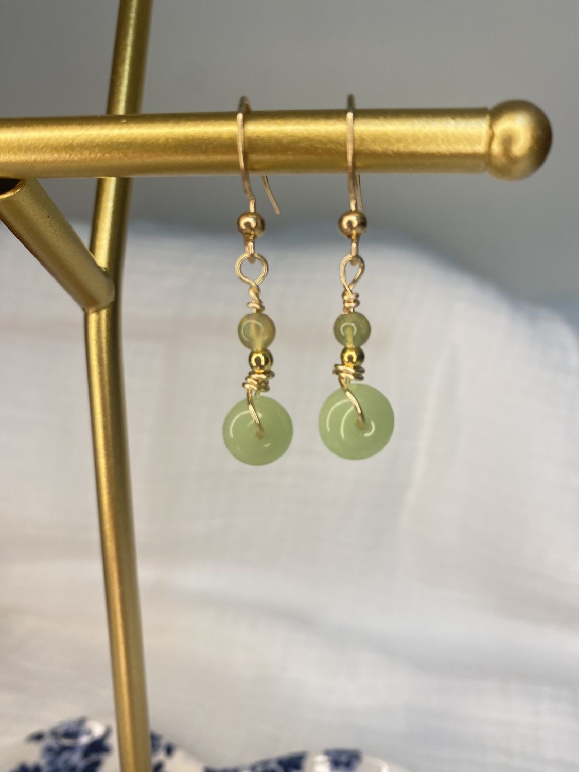 Jade Wrapped Earrings