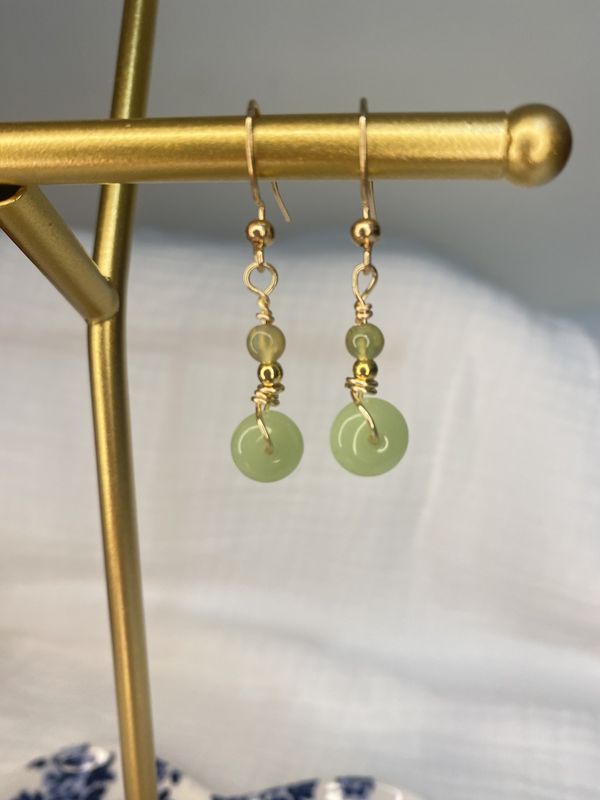 Jade Wrapped Earrings