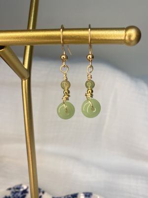 Jade Wrapped Earrings