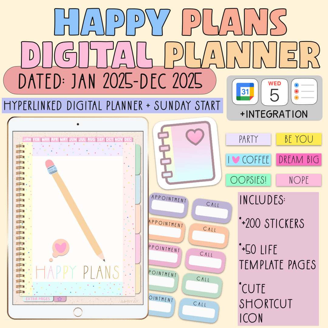 Happy Plans Planner (2025)