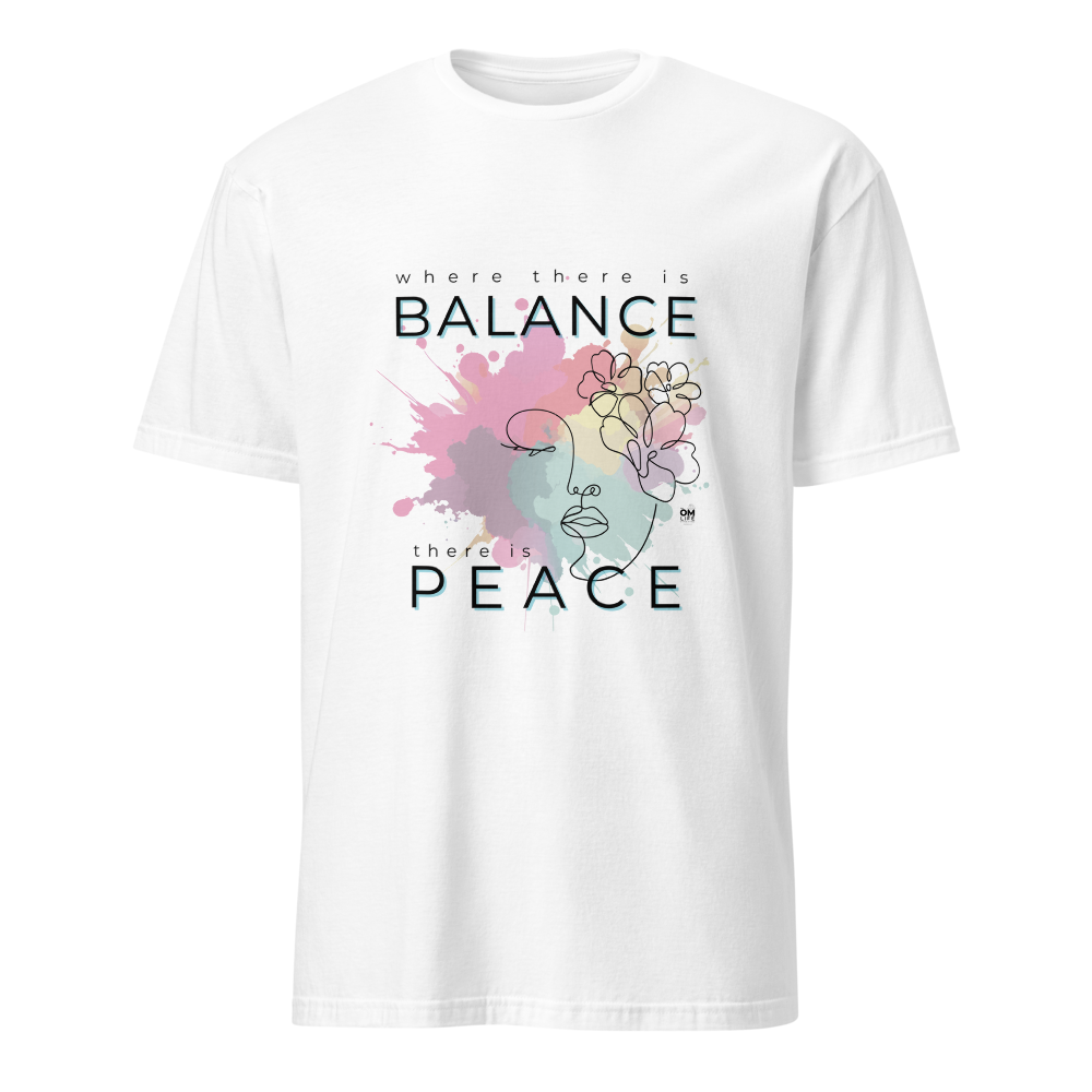 &quot;BALANCE-PEACE&quot; Watercolors Inspiration Series - Unisex T-Shirt from The OM Life Now