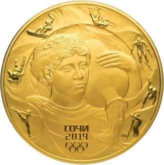 РФ. 2014. 10000 рублей. СПМД. XXII Олимпийские зимние игры и XI Паралимпийские зимние игры 2014 в Сочи. Мацеста. 0.999 Золото. 32.1543 Oz., AGW., 1000 g. Proof-like. Mintage: 250 РФ. 2014. 10000 рублей. СПМД. XXII Олимпийские зимние игры и XI Паралимпийские зимние игры 2014 в Сочи. Мацеста. 0.999 Золото. 32.1543 Oz., AGW., 1000 g. Proof-like. Mintage: 250