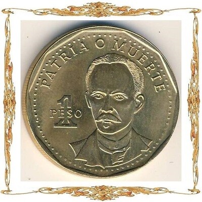 Cuba. 1 peso CUP. Circulation coins.