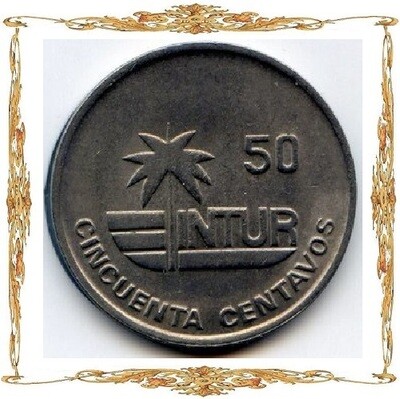 Cuba. 50 centavos. INTUR. Circulation coins.