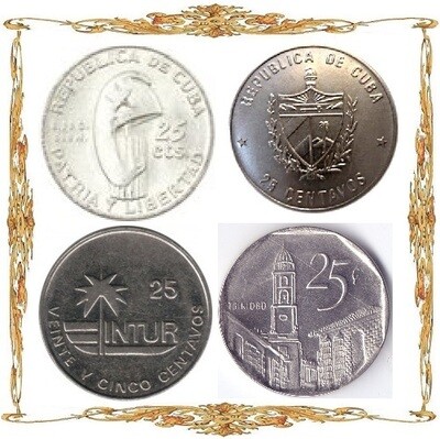 Cuba. 25 centavos