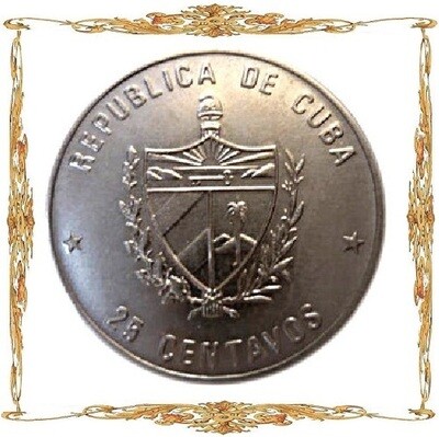 Cuba. 25 centavos. Cu-Ni. Commemorative coins.