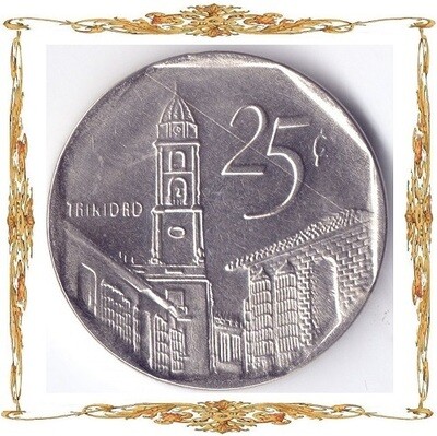 Cuba. 25 centavos. CUC. Circulation coins.